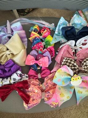 Kids Multi-Color Hair Bow Set - Assorted Bright Bows